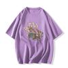 Camiseta Chic de Algodón Rojo Vino para Mujer Talla Grande - Estilo Coreano, Manga Corta, Oculta la Barriga