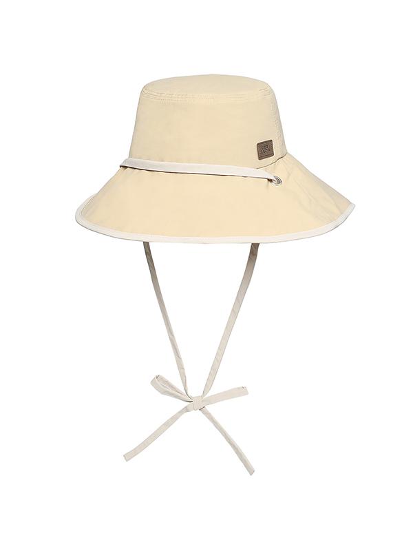 BBC EARTH Color Block Wide-Bridal Bucket Hat_Beige