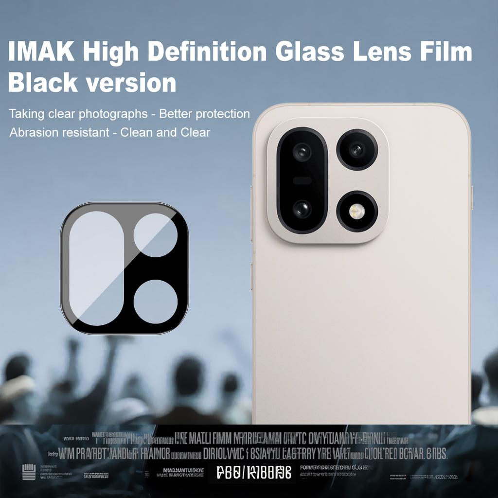 Für OnePlus 15 5G Glas IMAK High Definition Glaslinsenfolie Schwarze Version