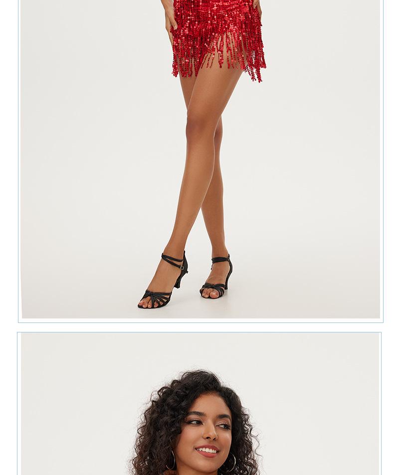 Cross-border Belly Dance Jazz Costume: Nightclub Tassel Uniform, Sequined Skirt