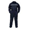 Unisex Work Overalls Hooded Drawstring Wear-resistant Reflective Zipper Work Clothes Loose Pockets Safety Worker Coveralls