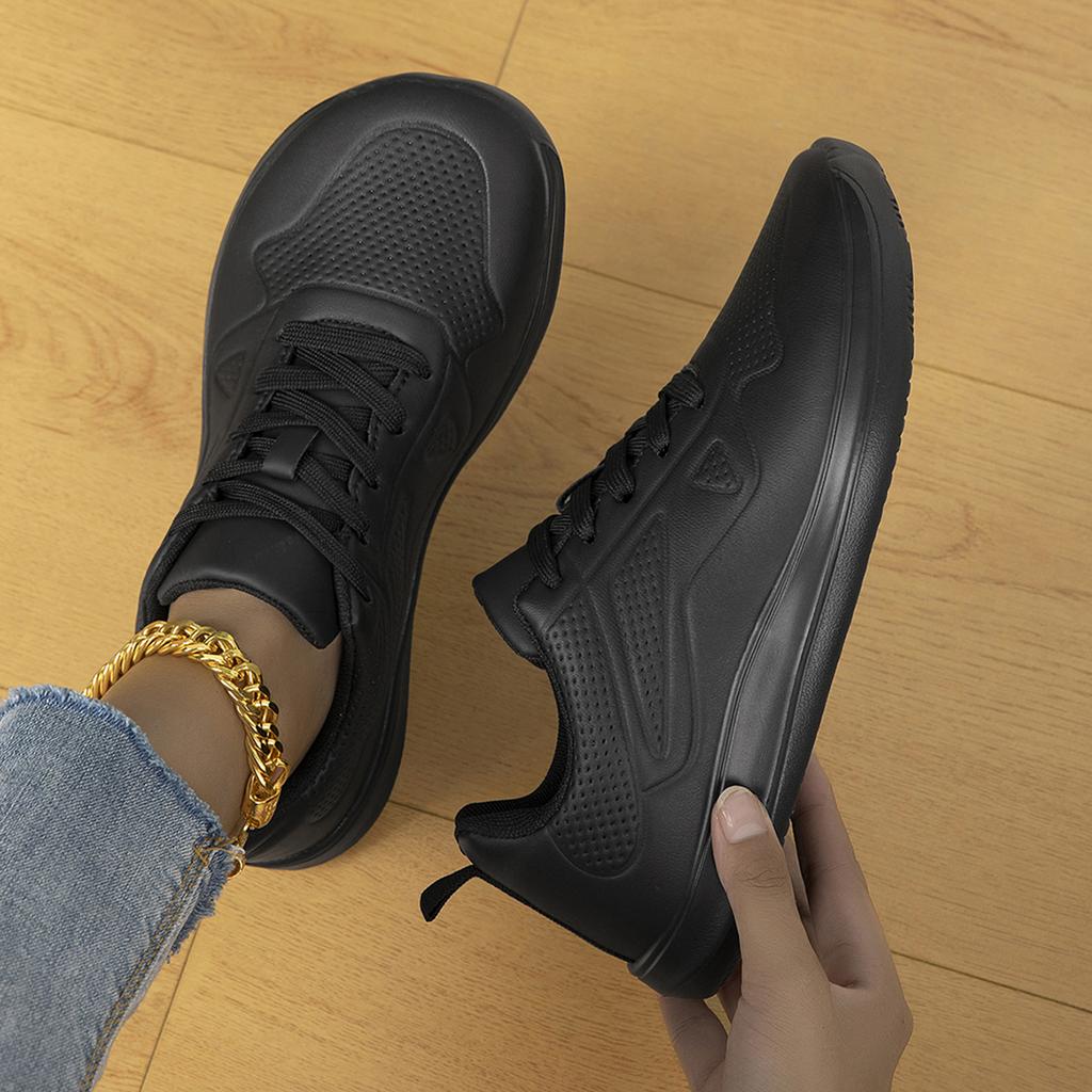 TUINANLE Modische Damen Flache Sneaker Bling Rosa Dicke Sohle Schnürung Glänzend Trend Freizeit Atmungsaktive Schuhe