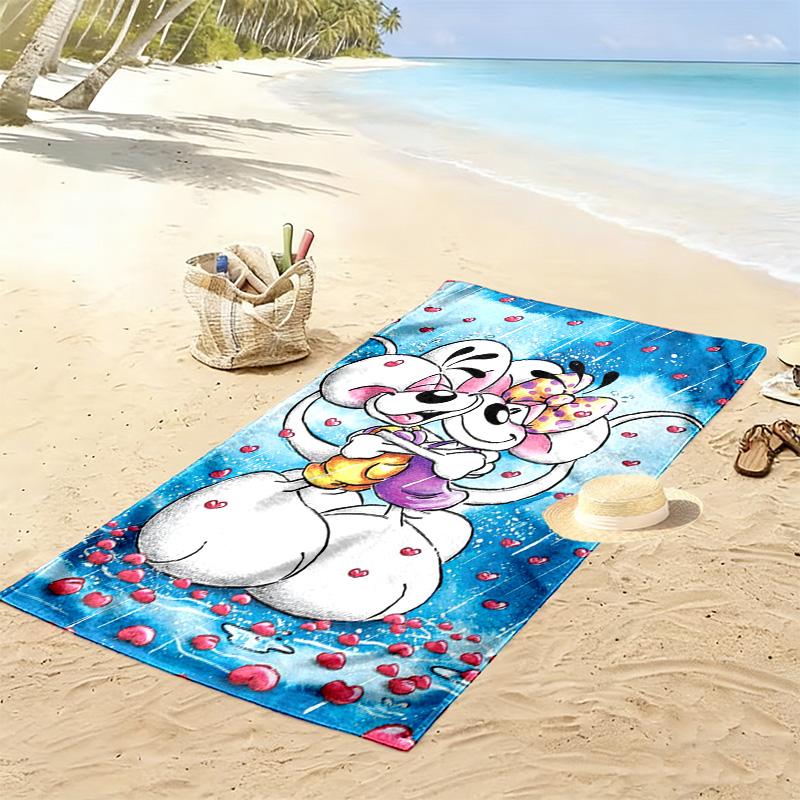 Diddl Cute Print Beach Towel, Large Soft Quick Dry Towel for Beach Camping Swimming