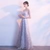 Banquet Evening Dress 1011 Summer New Temperament Fashion Evening Host Art Test Dress Dress