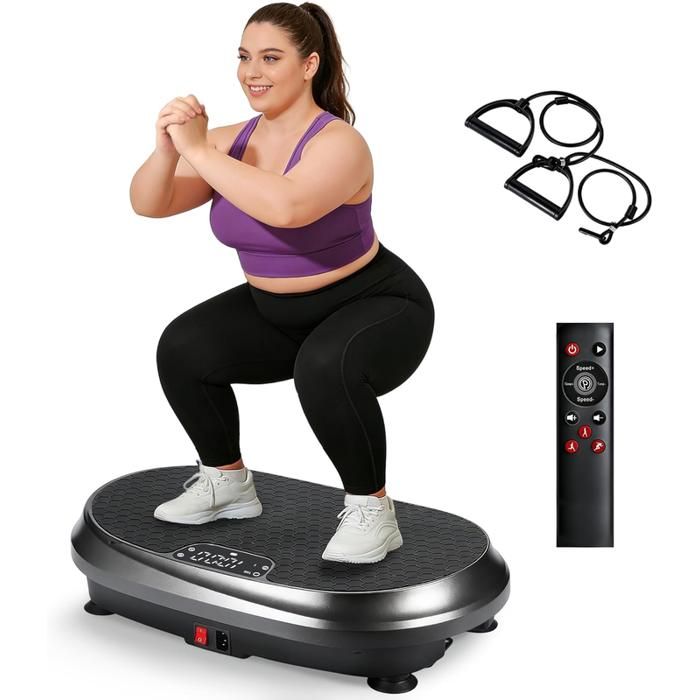 Plateforme vibrante - NETTLIFE - Nettlife - 5 programmes - 199 niveaux d'intensité - Charge 200 kg (Bluetooth)