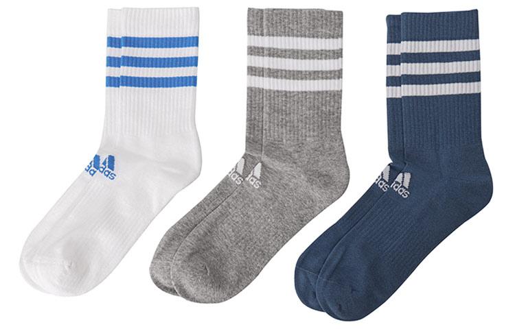 

Adidas Crew Socks All Unisex White/Gray/Blue HE4993 S