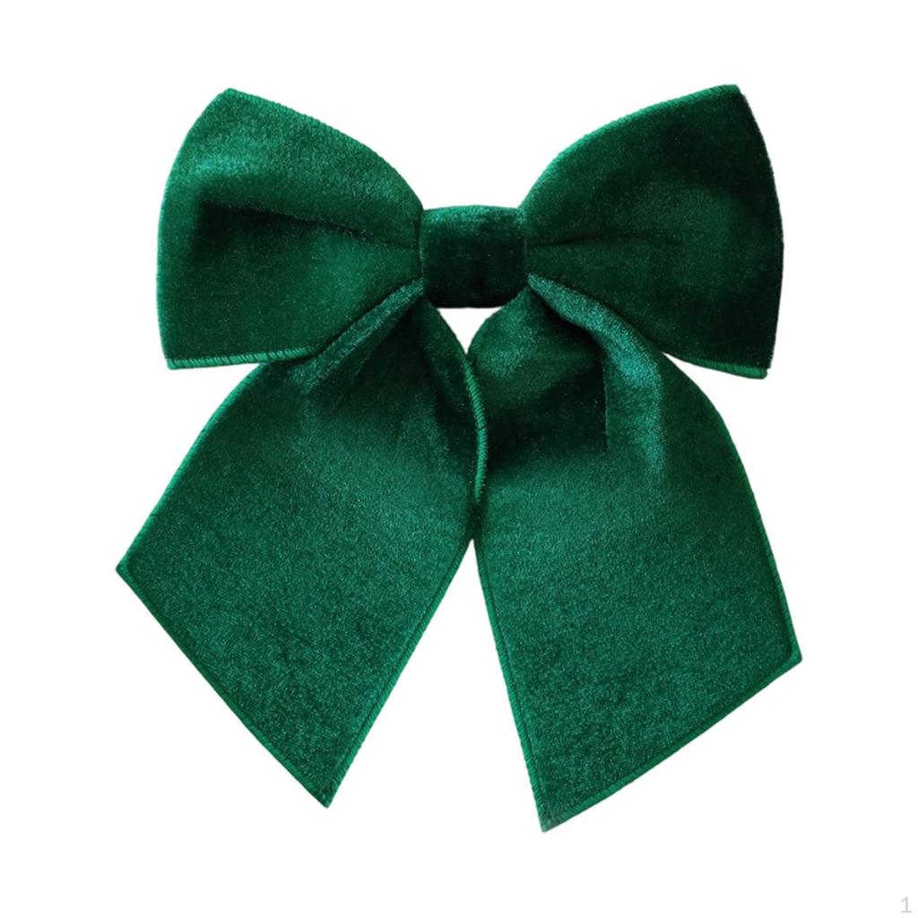 25cm Christmas Bow Tree Bowknot Xmas Decoration Velvet Ornament for Indoor Front Door