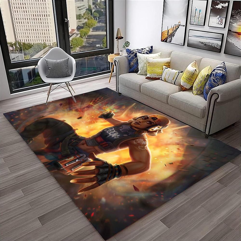 VALORANT Game Gamer Cartoon 3D Carpet Rug for Home Living Room Bedroom Sofa Doormat Decor,kids Play Area Rug Non-slip Floor Mat
