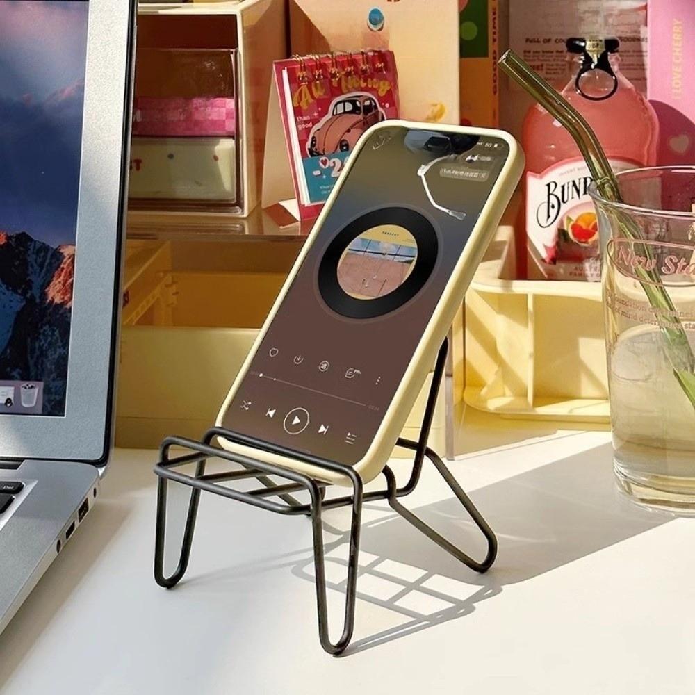 Mini Phone Holder Metal Chair Desktop Stand Telephone Stands for Dollhouse Furniture Accessories