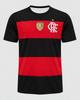 Flamengo 26-27 Home Soccer Jersey Red Black Striped Men Short Sleeve Crew Neck Football Shirt Match Training