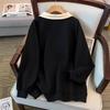 Plus Size Autumn Lapel Sweatshirt (Chest Circumference: 150/160cm, Suitable for 200-350 Jin)