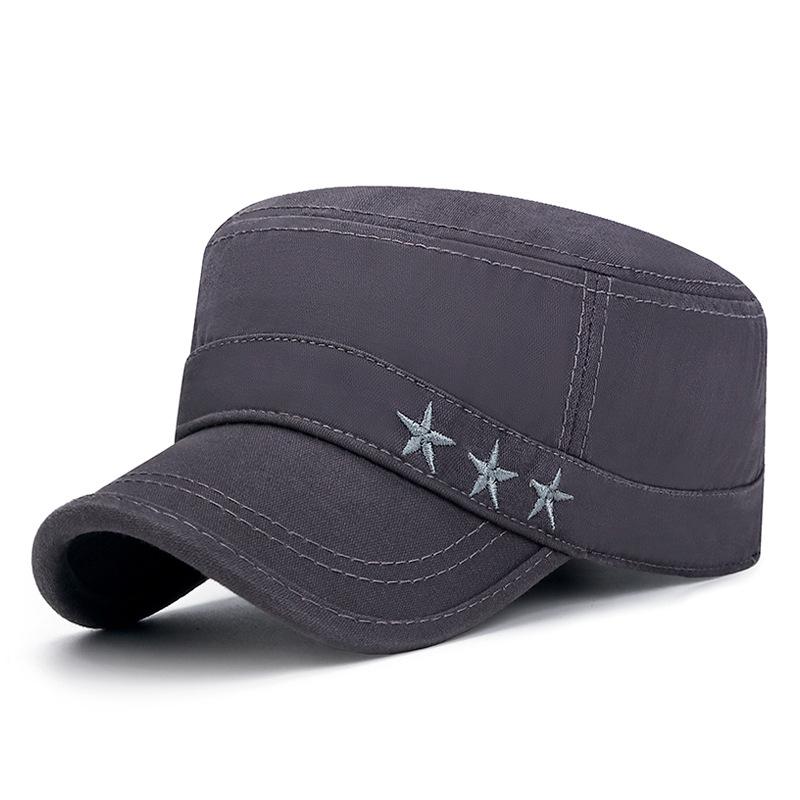 Bavlněné vojenské kšiltovky pro muže Klobouk jaro podzim výšivka Outdoor Flat Cap Trucker Snapback Baseball Cap Visors Klobouk Four Seasons