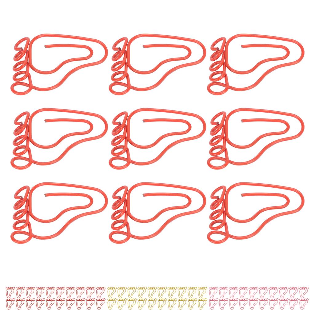 100pcs Paper Clip Foot Shape Cute Anti Slip Portable Paperclip for Bookmark Office Document File