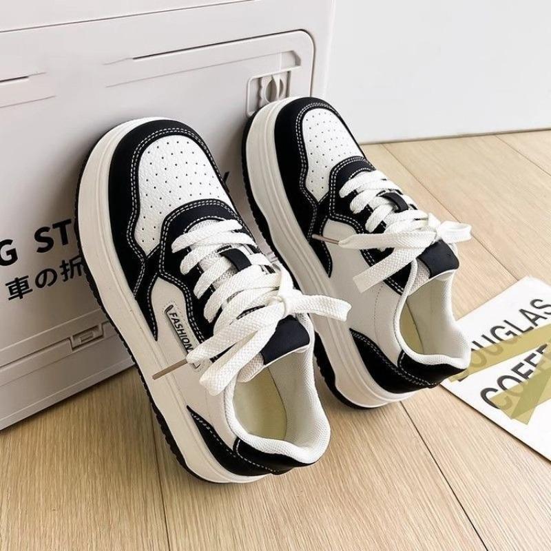 

sponge cake platform heightening board shoes women s autumn new fashion trend women s shoes versatile sports and leisure shoes 40 чёрный