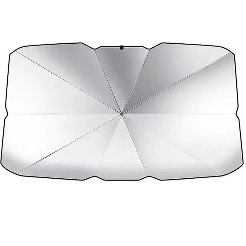 Car Windshield SunShades Umbrella Foldable w/ Pull Ring Auto Front Window Cover for UV Ray Block & Sun Heat Car parasol