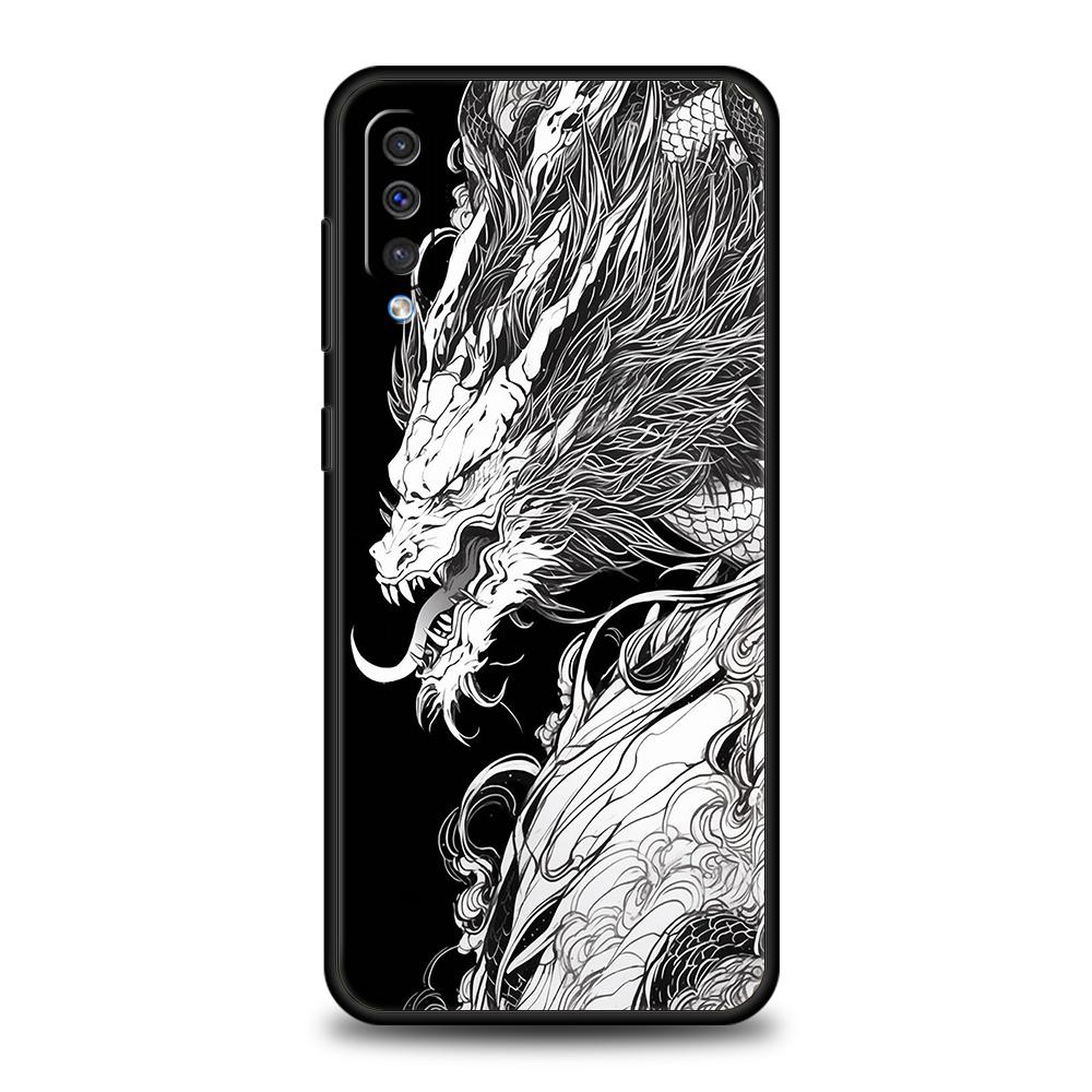Chinese Dragon Phone Case for Samsung Galaxy A24 A13 A53 A73 A33 A22 A12 A02 A03 A05 A70 A50 A10 A20 5G Silicone Cover Shell Bag