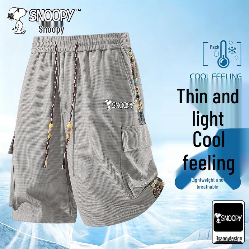 SNOOPY Men s Lightweight Summer Sport Shorts M