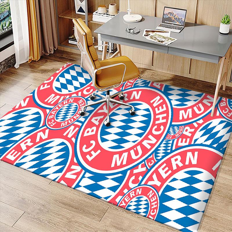 FC Bayern Munich Logo Printed Absorbent Washable Carpet, Non-Slip Bathroom Mats, Kitchen Rugs, Yoga Mat,Living Room Entrance, Camping Picnic Rugs