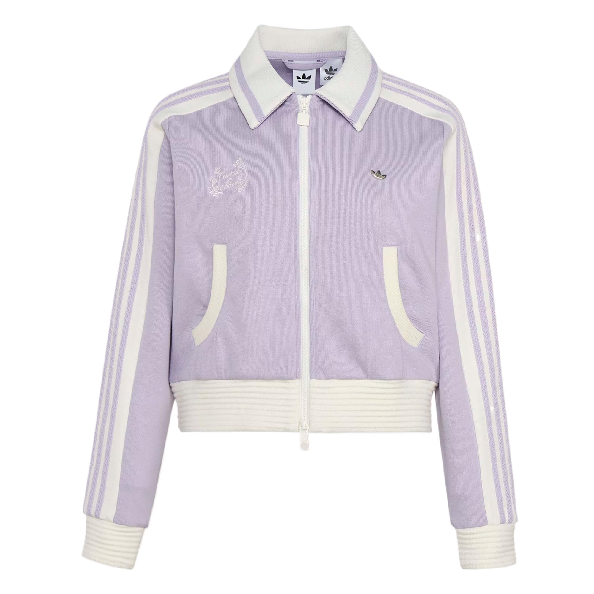 Adidas Originals Track Top Striped Zip Double Layer Knitted Comfortable Soft Jacket Women tops KY2151 S