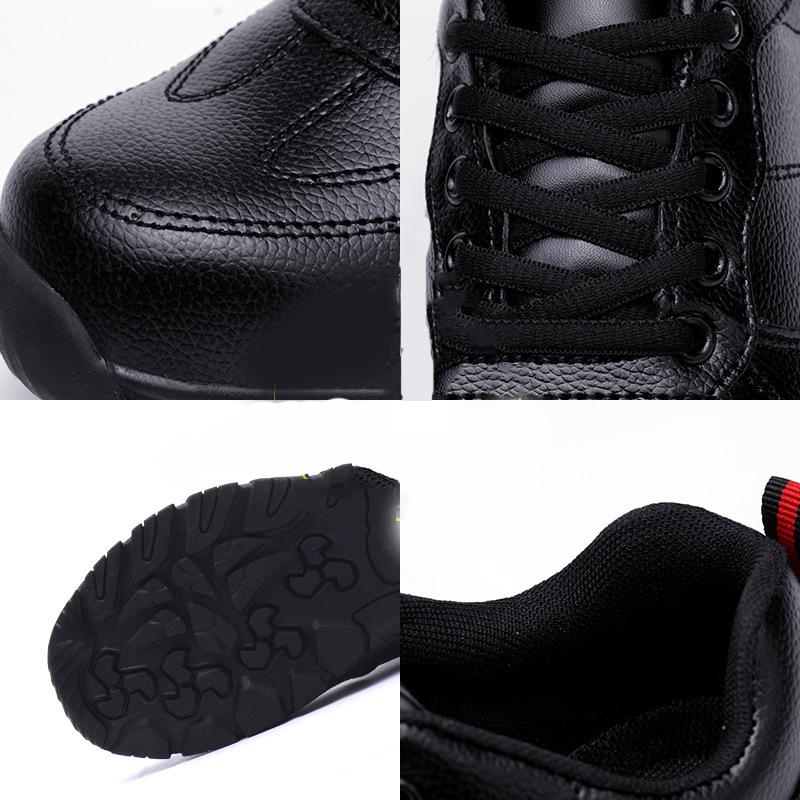 Breathable Lightweight Men Boots Leather Style Men Sneakers Indestructible Safety Shoes Women Steel Toe Work Boots LBX1218