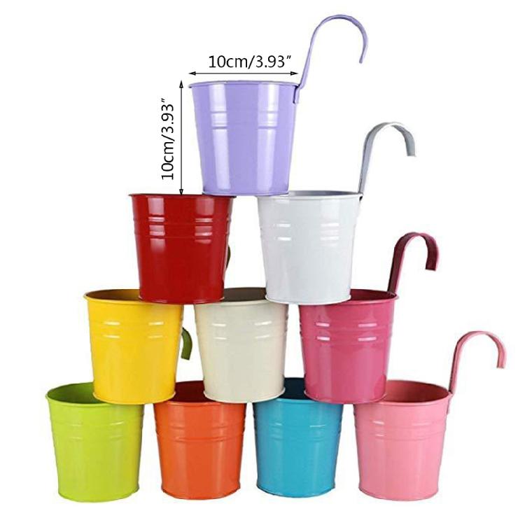 Small Matching Decorative Pots Outside Bucket Flower Pot Hanging Hook Handle