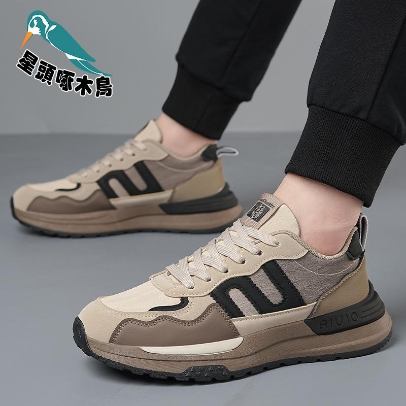 Spring and autumn new double net sports men's shoes mesh breathable running casual shoes men's dad shoes spot
