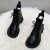 Shandisha Martin Boots Women's Winter New Thick-soled Black Skinny Short Boots Flat-soled Versatile Cotton Boots
