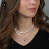 ORSA JEWELS Handpicked 925 Sterling Silver Pearl Choker Necklace Round Freshwater Pearl Necklace Party Jewelry for Women GPN95