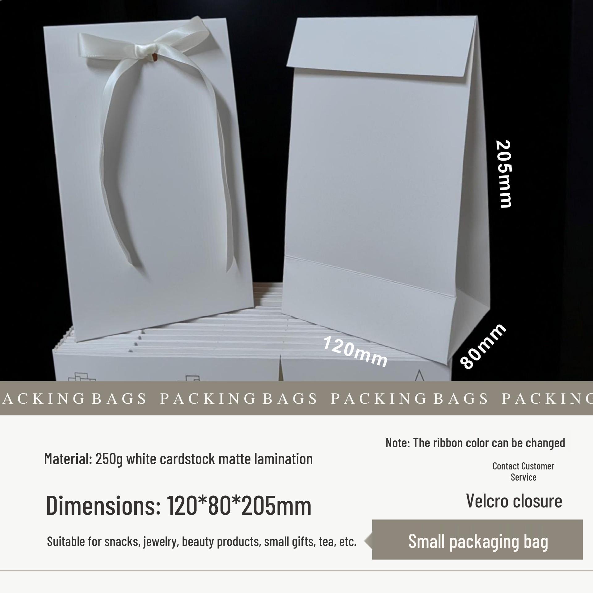 

Custom Logo White Paper Gift Bag for Weddings and Events