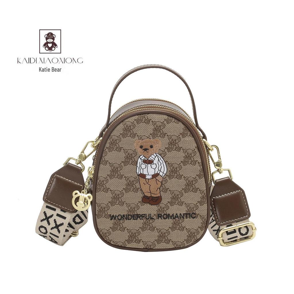 Kiki Bear 2026 Women's Embroidered Bear Crossbody Handbag