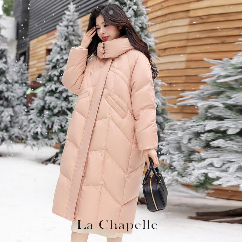 La Chapelle Women's Long Hooded Down Jacket