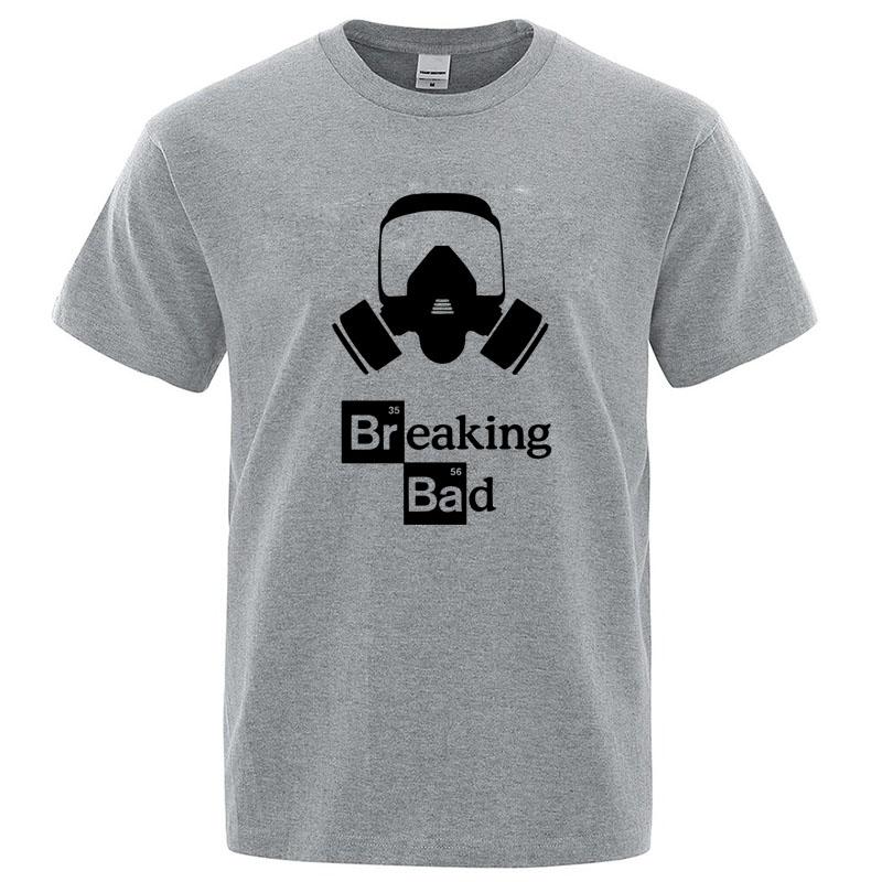 

Summer Men s Short Sleeved High Quality 100% Cotton Heisenberg Printed Casual For Men O-neck Cool Casual Loose Hip Hop Male Tops S разноцветный