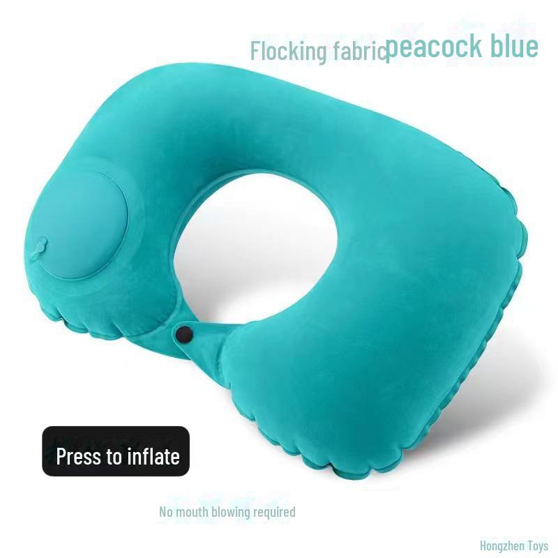 Inflatable U-Shaped Travel Neck Pillow for Car and Plane