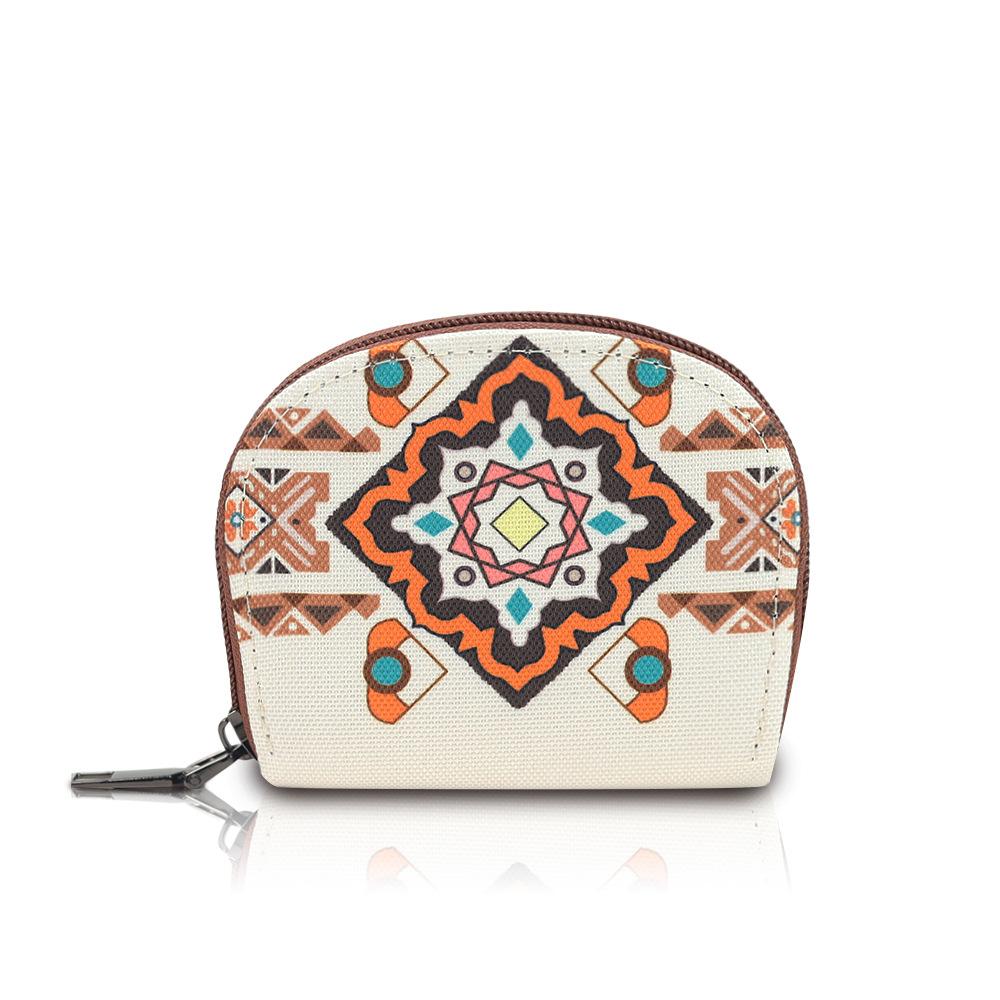 Bohemian Ethnic Style Wallet Card Case Function Anti-demagnetization and Waterproof Coin Purse