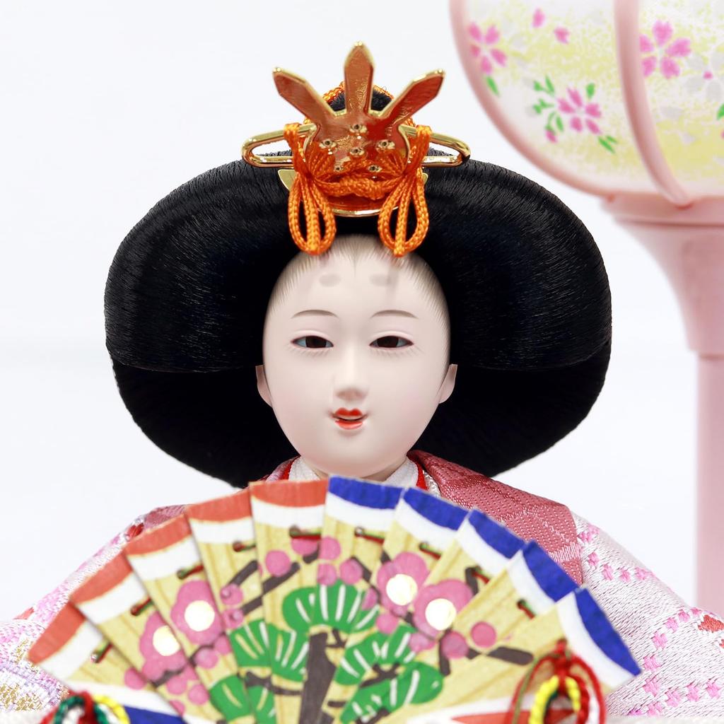 Hina Emperor and Empress Display White Lacquered Glass Case with Aluminum Width 38 X Depth 28 X Height S0203Z Dolls, Case, Supports, 28.5cm,