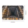 3D Visual Deep Pit Trap Doormat Anti-Slip Kitchen Bathroom Mat Garden Garage Door Floor Entrance Carpet Rug