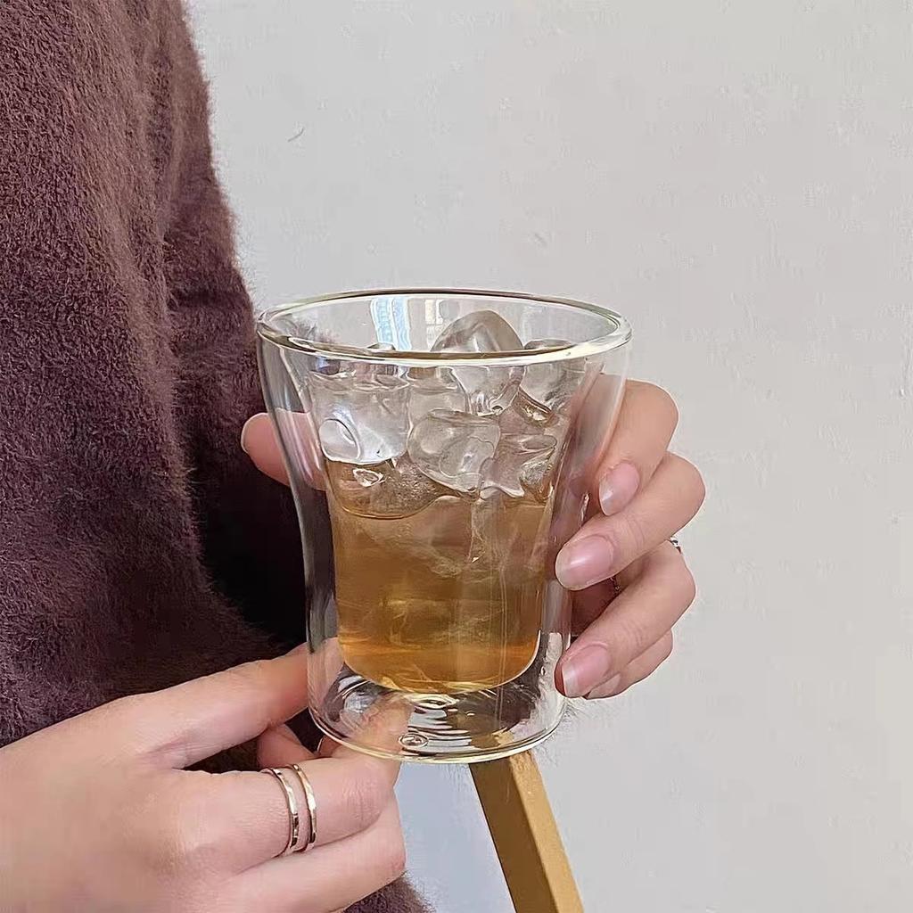 1/2/4pcs Clear Double Wall Glass Cup Breakfast Mug High Borosilicate Glass Insulated Coffee Tea Cup Tea Drink Cups