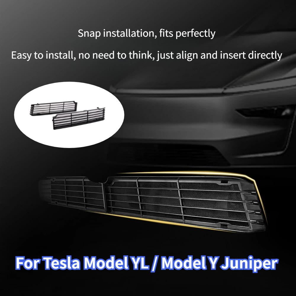 For Tesla Model YL/Y Juniper 2026 Insect-proof Net Mini Lower Bumper Anti Insect Net Anti Dust Proof Inner Vent Grille Cover