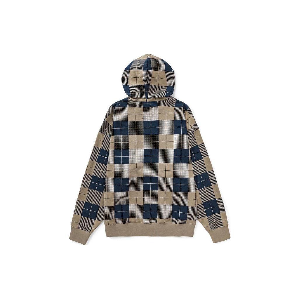 Vans FW22 Plaid Logo Patch Pullover Hoodie Unisex Hoodies Brown VN0A7YGOY7Q