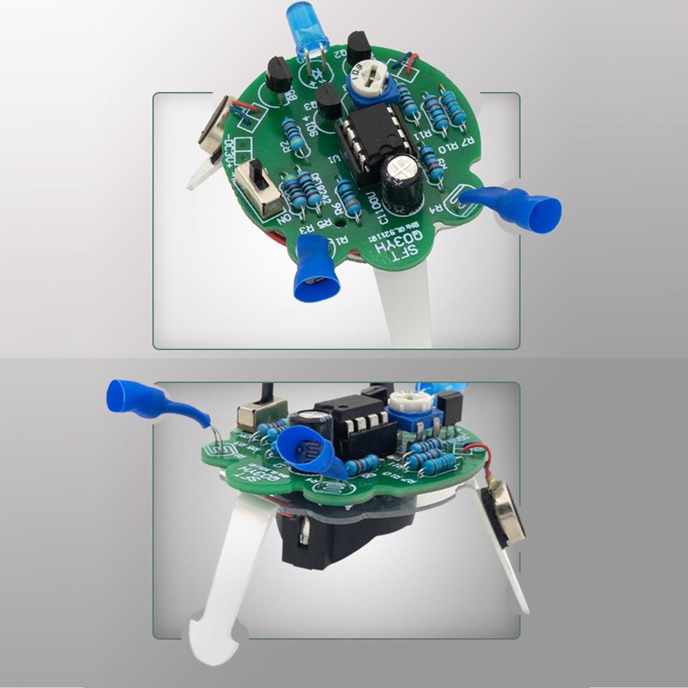 LED Breathing Light Photosensitive Sensor Mobile Robot Simulated Robot Toy Electronic Soldering H4S9