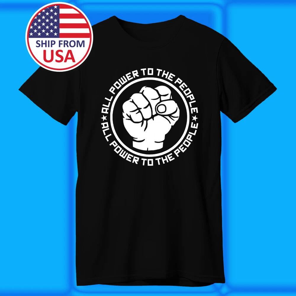 Black Panther Party All Power To The People Men s Black Size S-5XL XL