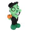 3.9ft Inflatable Green Monster with Pumpkin Big Eyes LED Lights Outdoor Yard Garden Lawn Holiday
