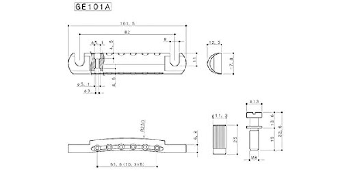 

GOTOH guitar bridge GE101ACK []