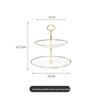 Two-Tier Gold Rim Ceramic Dessert Stand