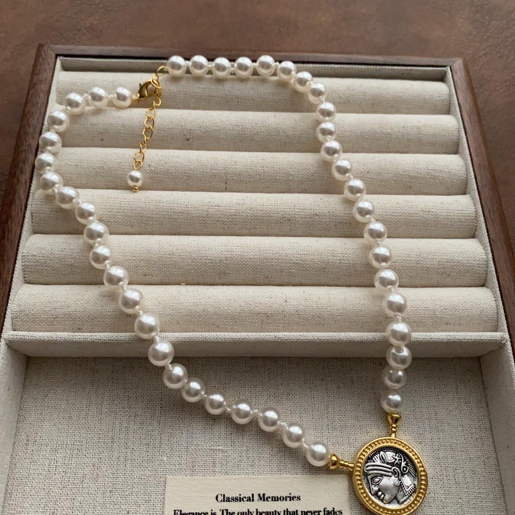 Minimalist Classic Pearl Beaded Necklace Premium Pearl Gentle Necklace Collarbone Chain Bead Chain Necklace