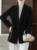 2025 Autumn/Winter Women's Double-Faced Wool Coat - Short, Loose, Petite Slimming Suit
