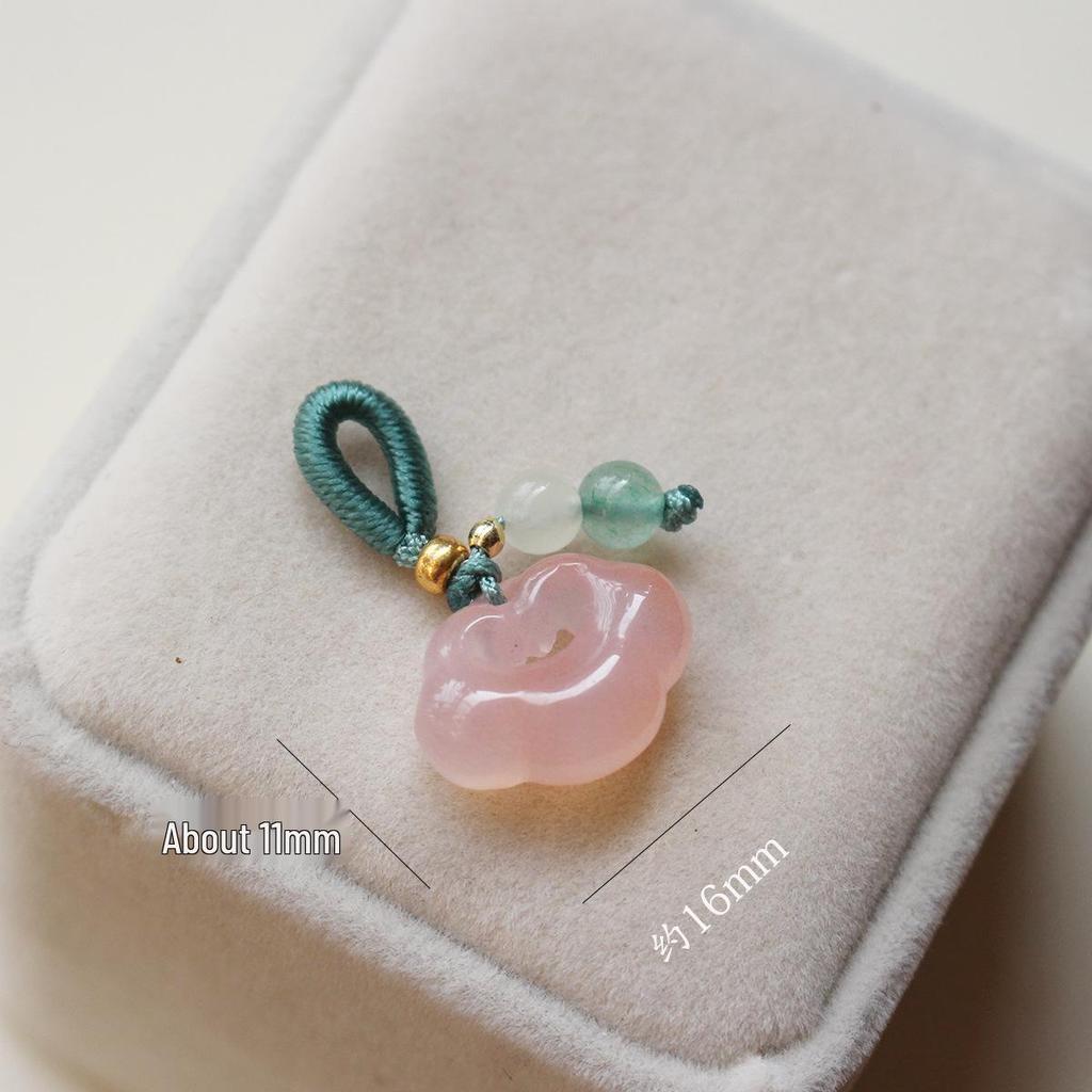 Bransoletka i zawieszka z agatu Hetian Jade liczi Ruyi