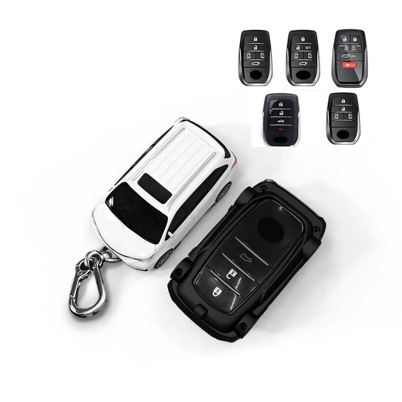 Creative Key Case For Toyota Sienna Rav4 Venza Mirai Hybrid Vehicles Alphard Previa Voxy 4 5 6 Button Remote Car Key Cover Fob
