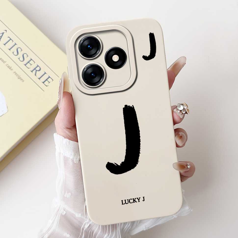 For Realme Note 50 Case RMX3834 Cute A-Z Letters Cover Soft Silicone Casing For Realme Note 50 Note50 Fundas Capa