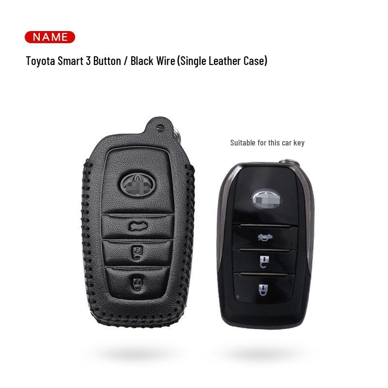 Toyota Genuine Leather Key Case Cover for RAV4, Camry, Corolla, Highlander